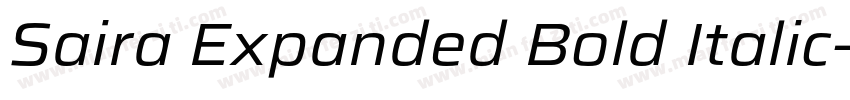 Saira Expanded Bold Italic字体转换